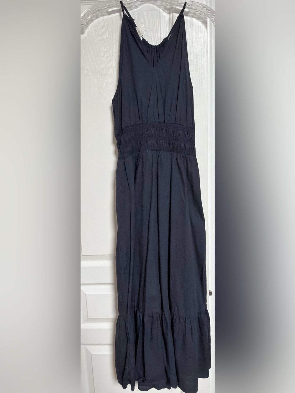 New Day Navy Dress with Smocked Waist